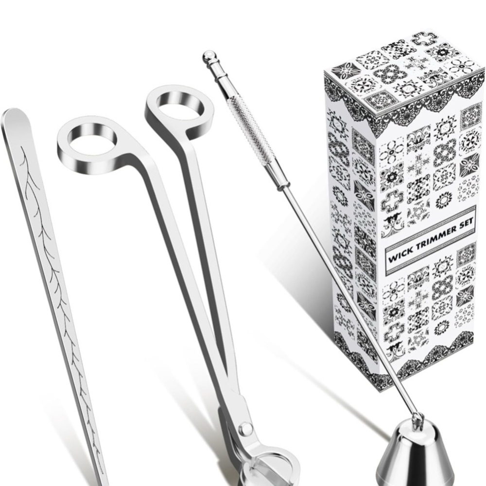 Elegant Silver Candle Wick Trimmer Set of 3, beautiful, NEW, fancy